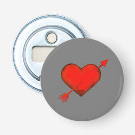Vermelho de Seta Cupido no Botão da Cinza