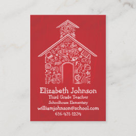 VERMELHO do cartão de visita dos professores da