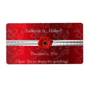 Vermelho do Natal, etiqueta do vinho do casamento