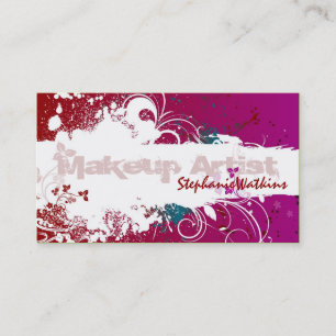 Vermelho do Splatter do Grunge do cartão de visita