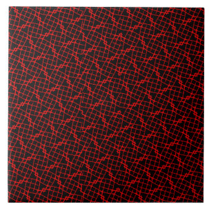 Vermelho e azulejo modelado preto