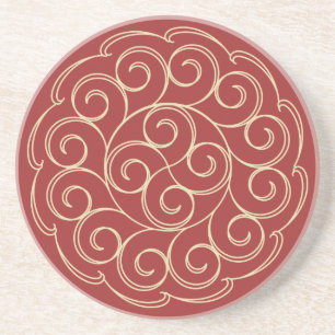 Vermelho e porta copos Dourado do design
