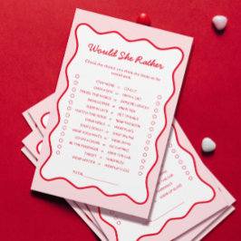 Vermelho e Rosa, ela iria Preferencialmente jogo d