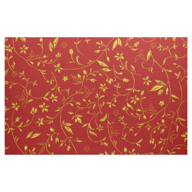 Vermelho elegante do tecido do damasco (Fat Quarter)