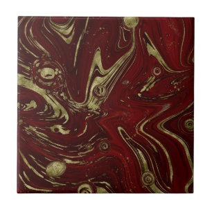Vermelho Elegante moderno e espiral de mármore Do