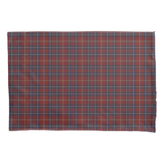 Vermelho escuro e Xadrez azul-Marinho