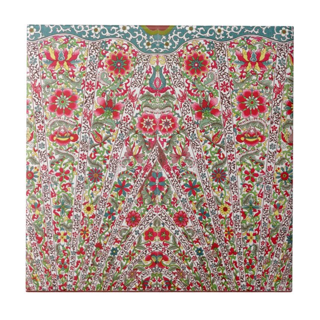 Vermelho Floral Chinês (Frente)