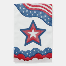 Vermelho Patriótico, Branco e Estrela Azul