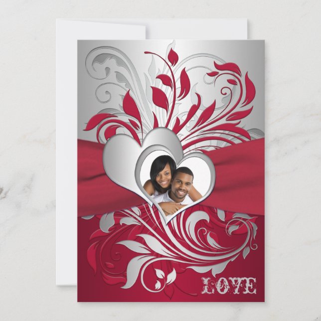 Vermelho, Percorridos Prateados, Convite de casame (Frente)