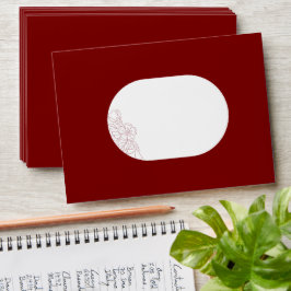 Vermelho Profundo (Maroon) Floral Seja Joyful Card