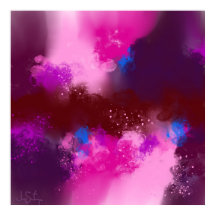Vermelho roxo Magenta Azul Abstrato, Impressão