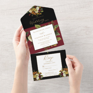 Vermelho Russo Buquê Floral Laranja Casamento Tu