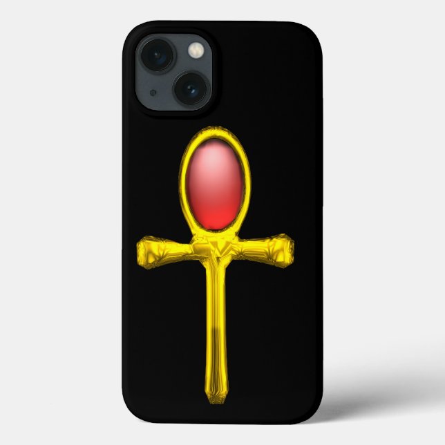 VERMELHO TALISMAN/DOURADO EGÍPCIO ANKH (Verso)
