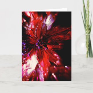 vermelho único no cartão de Natal preto