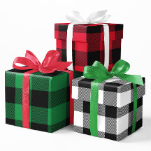 Vermelho Verde e Branco Buffalo Plaid Natal Multi