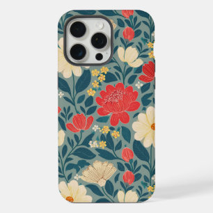 Vermelho, Verde e Creme Floral Chinoiserie