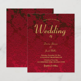 Vermelhos Dourados Elegante Moderno Orçamento Flor