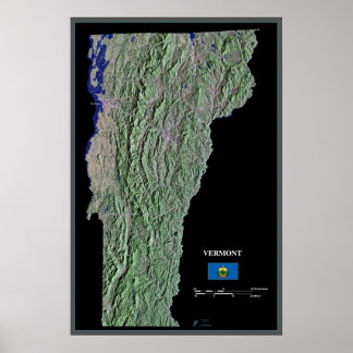 Vermont do poster de satélite espacial