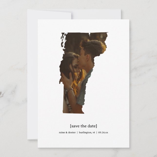 Vermont Salvar o Cartão com fotos de Data (Frente)