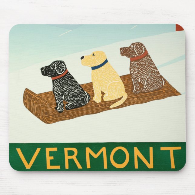Vermont Sled Dogs Mousepad - Stephen Huneck (Frente)