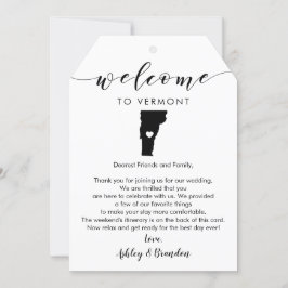 Vermont Wedding Tag, Carta e Itinerário