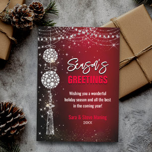 Vernações vermelhas quentes reluz Natal ano novo