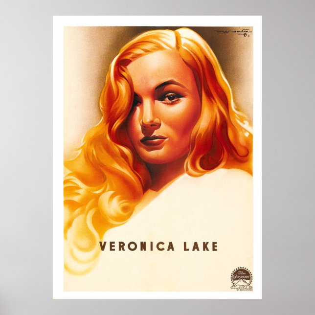 Veronica Lake - Vintage French Movie Poster (Frente)