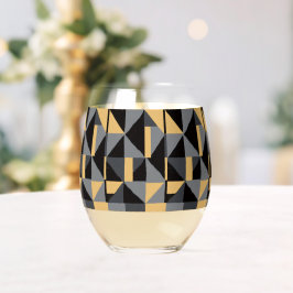 Verre à Vin Sans Pied Géométre Moderne