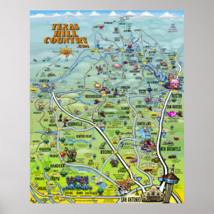 Versão 2014 do poster do país do monte de Texas