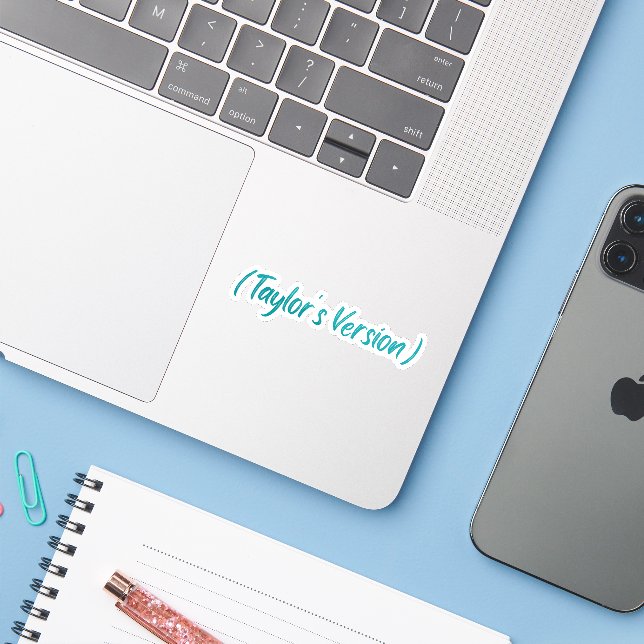 Versão de Taylor, adesivos vermelhos, fearless, fo (Notebook com iPhone)