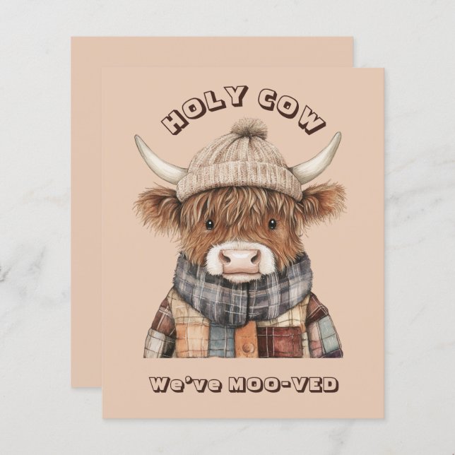 Versão do orçamento Highland Cow Creme Novo Endere (Frente/Verso)