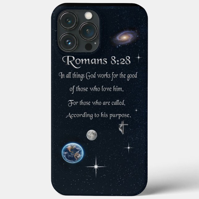 versículo bíblico cristão Romanos 8:28 (Verso)