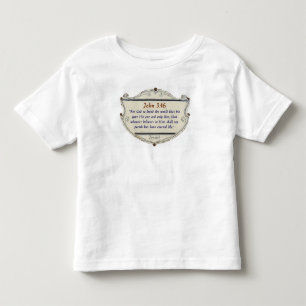 Versículo da Bíblia João 3:16 Camisa de Bebê Toddl