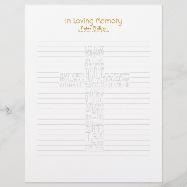 Versículos da Bíblia João 14 Página de Preenchimen (Frente)