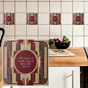Verso da Bíblia Personalizável da Art Deco