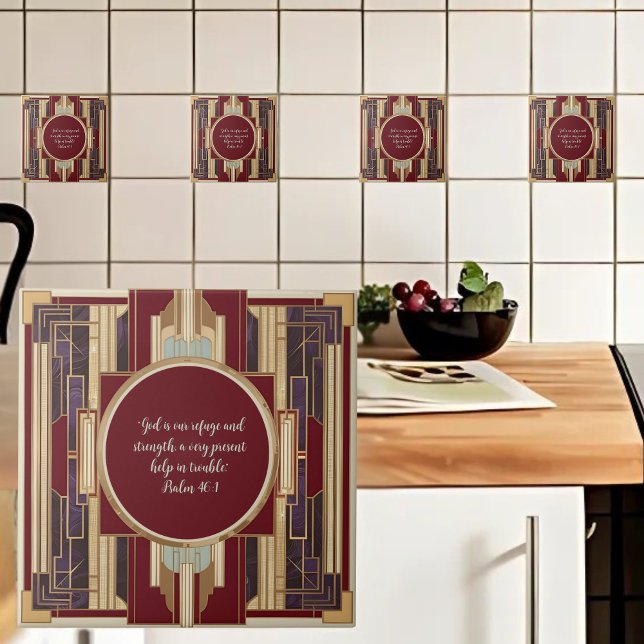 Verso da Bíblia Personalizável da Art Deco (Criador carregado)