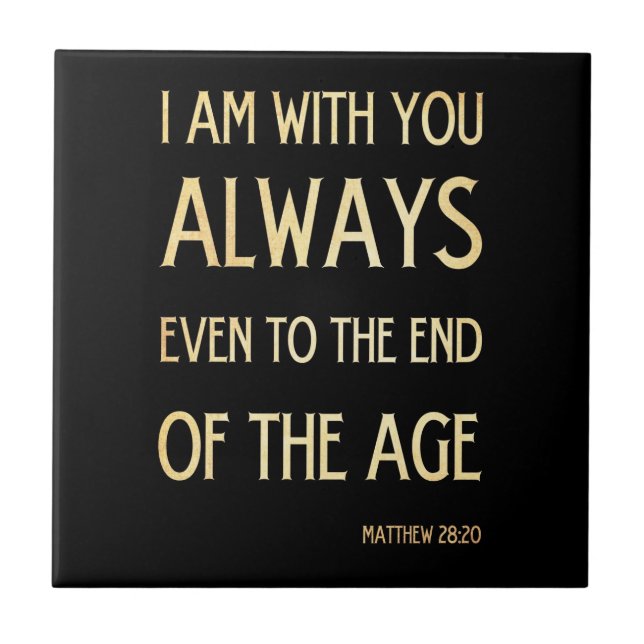 Verso escritural cristão da bíblia - 28:20 de (Frente)