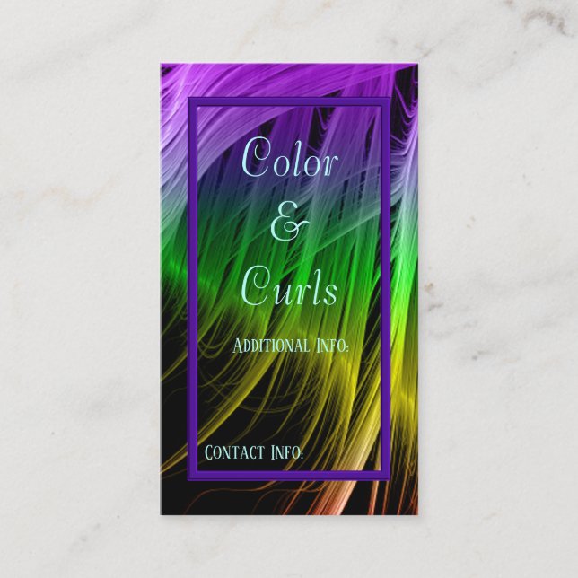 Versões coloridas vibrantes Cartão de visita 2 (Frente)