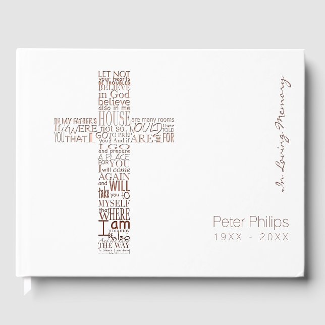 Versos da Bíblia de cobre do livro de convidados d (Frente)