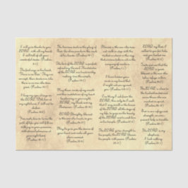 Versos de salme de Bíblia de papel antigos para Di