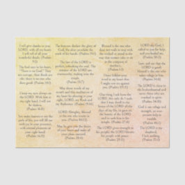 Versos de salme de Bíblia de papel antigos para Di