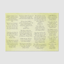 Versos de salme de Bíblia de papel antigos para Di