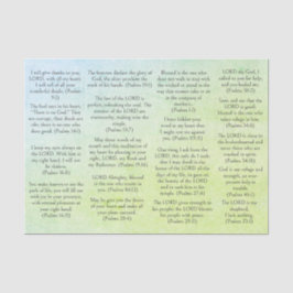 Versos de salme de Bíblia de papel antigos para Di