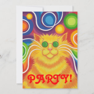 vertical do convite de festas do Psy-gato-delic