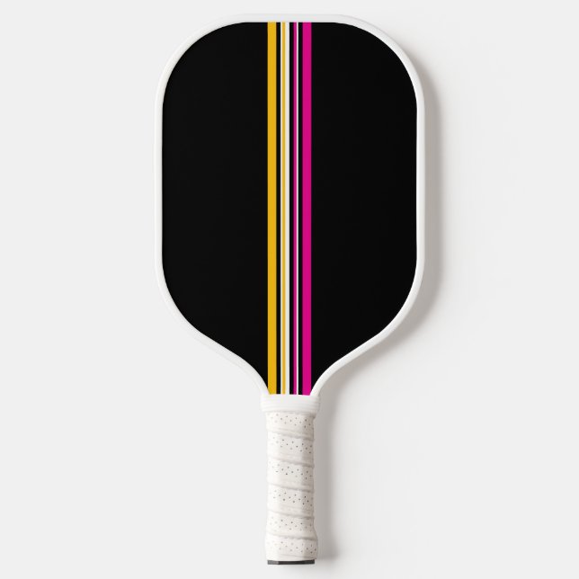 Vertical Multicolored Stripe Pickleball Paddle (Front)