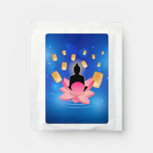 Vesak Day Buddha sobre Lotus Lantern Vaisakha