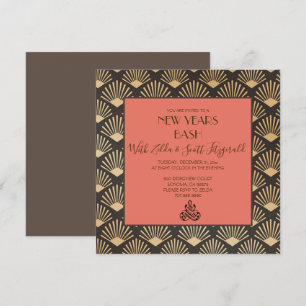 Véspera de ano novo Convite de festas Gatsby Vint