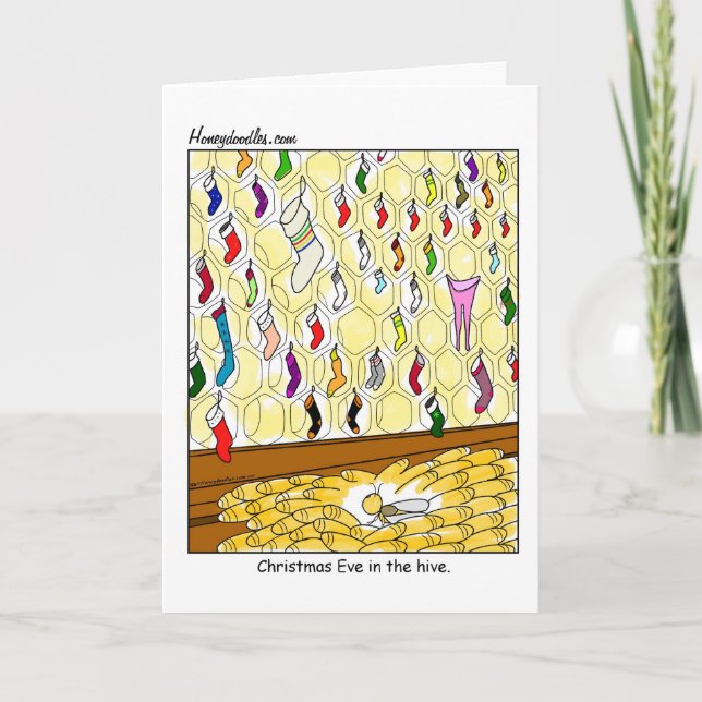 Véspera de Natal na Colmeia (cor) - Cartão (Frente)