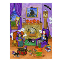Véspera do Dia das Bruxas. Poster de Halloween par