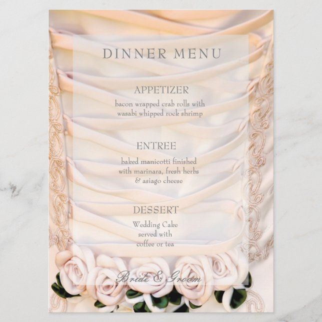 Vestido Branca com Rosa menu Casamento (Frente)